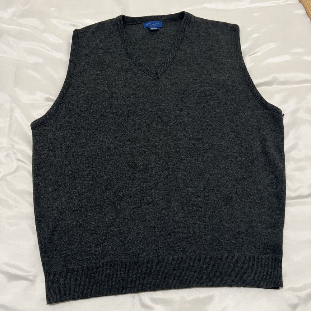 Vintage Penney's Towncraft Sweater Vest Gray Men Size XL Grandpacore USA 70/80's